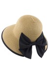 Muryobao Chapeau de paille pour femme à large bord pliable et enroulable Protection UV UPF 50+, B-beige., Taille unique