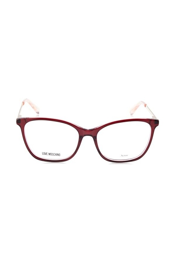 Moschino Love Glasses Mol622 Lhf 54/16/140 Women Sunglasses, LHF/16 Burgundy, 54 Unisex