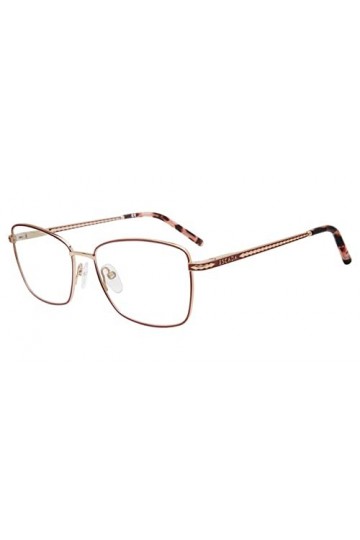 Escada Vesc86 Lunettes de Soleil, Rouge Brillant/doré Bordeaux, 54 Femme