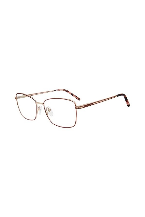 Escada Vesc86 Lunettes de Soleil, Rouge Brillant/doré Bordeaux, 54 Femme