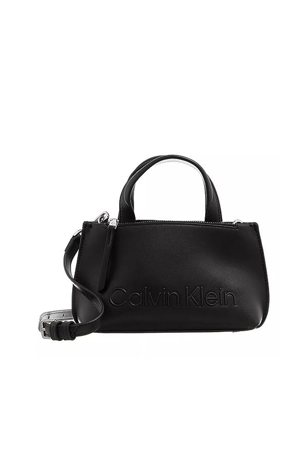 Calvin Klein CK Set Mini Tote, Fourre-Tout Femme, Noir, Taille Unique