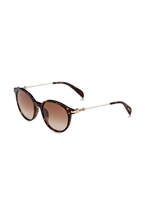 Tous Stob41 Lunettes de Soleil, Shiny Havana + Azure, 51 Femme