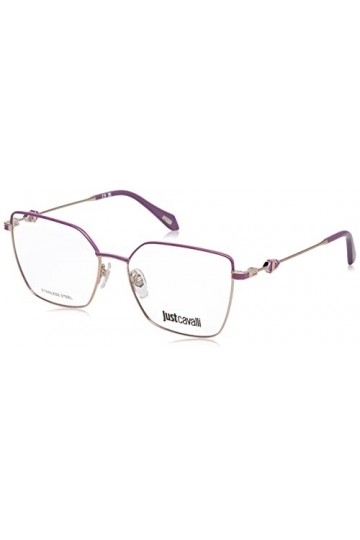 Just Cavalli Vjc013 Lunettes de Soleil, Shiny Red Gold W/Coloured Parts, 55 Femme