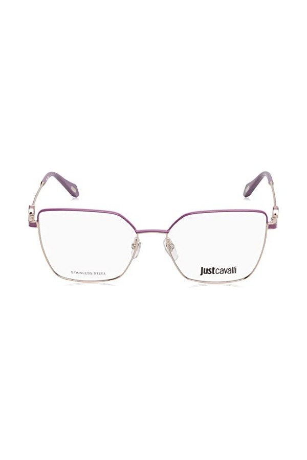 Just Cavalli Vjc013 Lunettes de Soleil, Shiny Red Gold W/Coloured Parts, 55 Femme