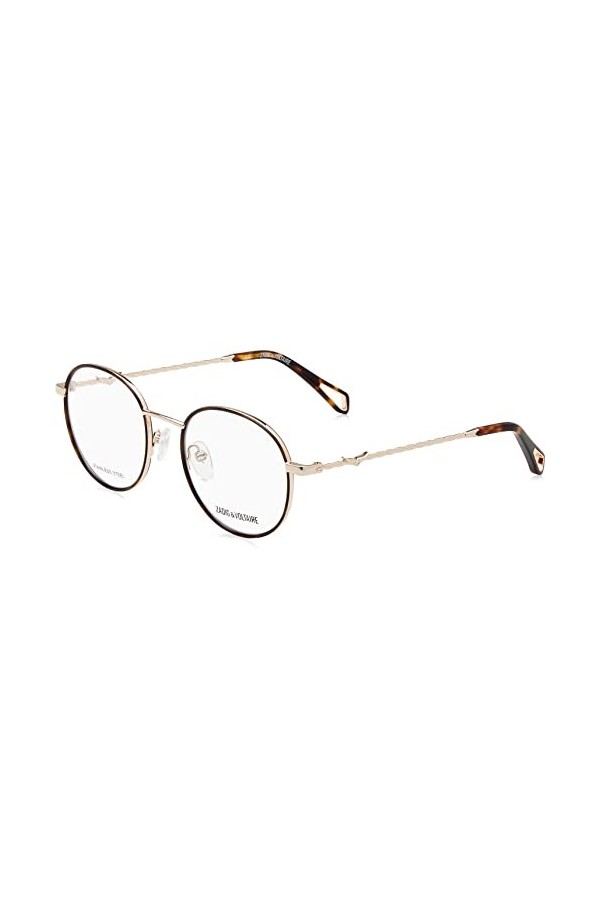 Zadig & Voltaire Vzv287v Lunettes de Soleil, Or Rose Brillant, 50 Femme