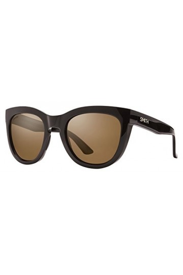 Smith Sidney Lunette de Soleil Lifestyle Femme, Shiny Black/Brown Gradient