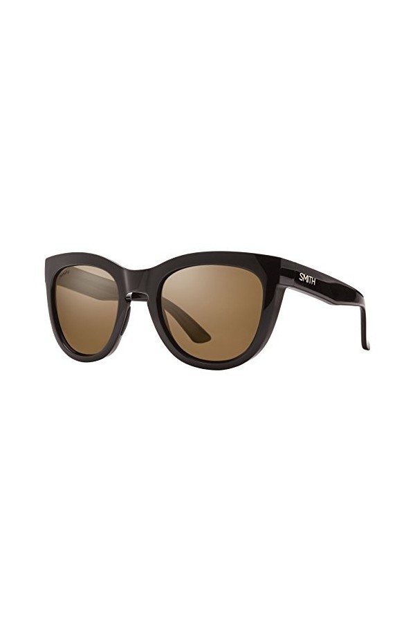 Smith Sidney Lunette de Soleil Lifestyle Femme, Shiny Black/Brown Gradient
