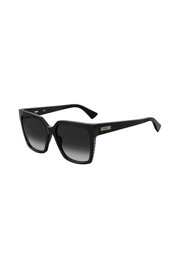 MOSCHINO Lunettes de Soleil MOS079/S Black/Dark Grey Shaded 57/17/145 femme