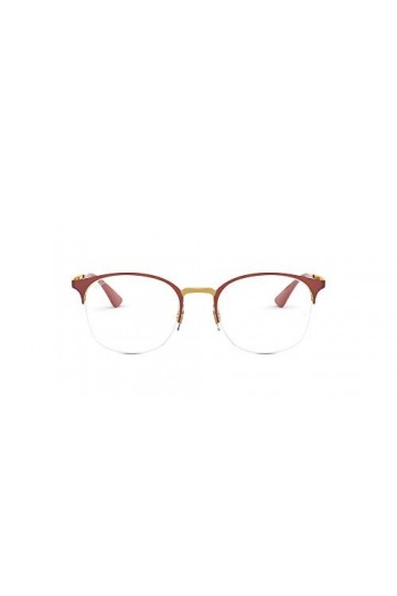 Ray-Ban 0RX6422 Lunettes de Soleil, Noir Top Matte Red on Shiny Gold , 51.0 Femme