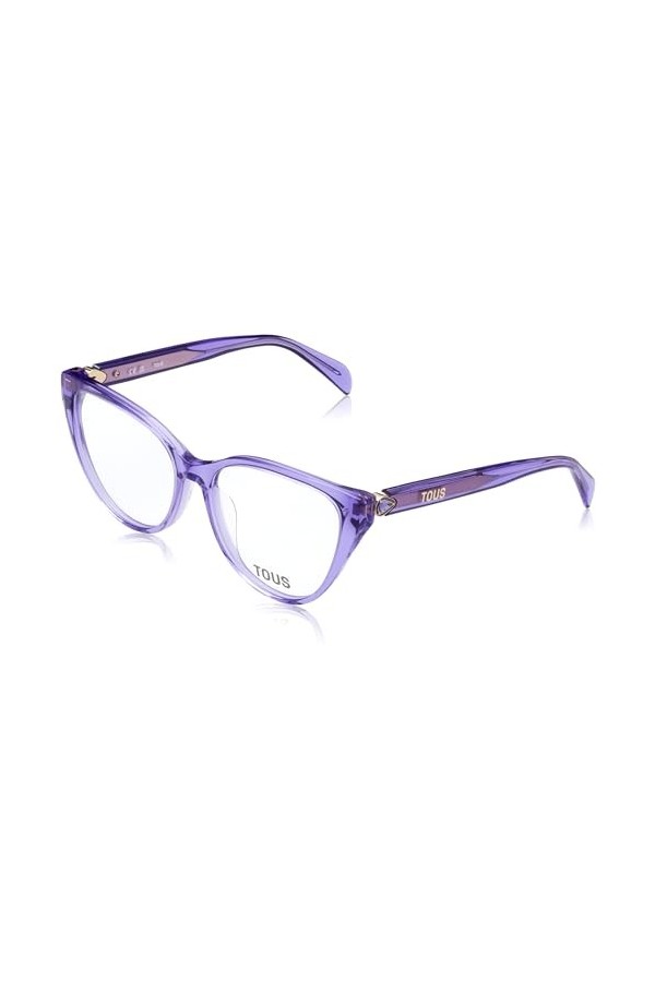 TOUS Eyeglass Frame Vtob95s Shiny Transp.Violet 54/16/135 Femme Lunettes de Soleil, Violet Brillant