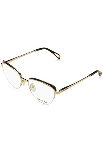 Zadig & Voltaire Vzv314n Lunettes de Soleil, Shiny Rose Gold W/Havana Parts, 52 Femme