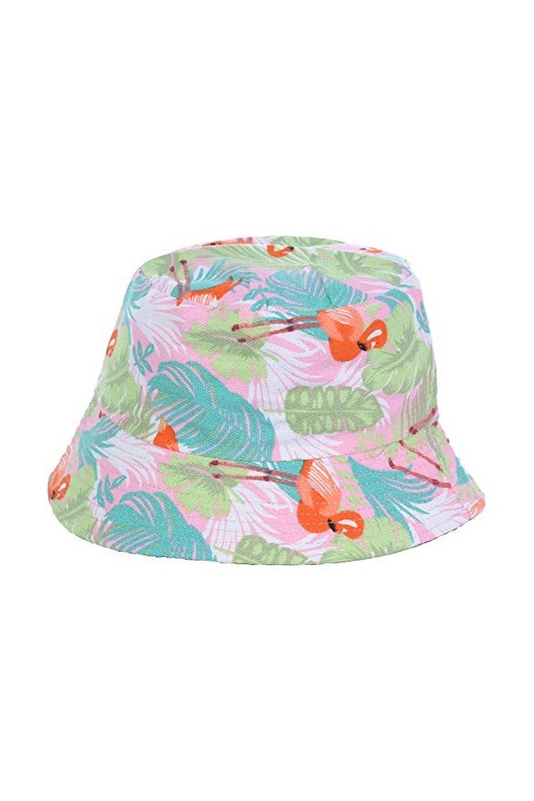 BYOS Chapeau de soleil réversible Motif pêcheur Noir - Bleu - Taille unique