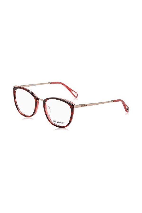 Zadig & Voltaire Vzv313 Lunettes de Soleil, Rayures Bicolores Rouges, 52 Femme