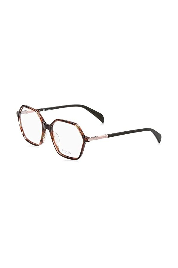 Tous Vtob31 Lunettes de Soleil, Shiny Brown Havana/Opal Pink, 54 Femme