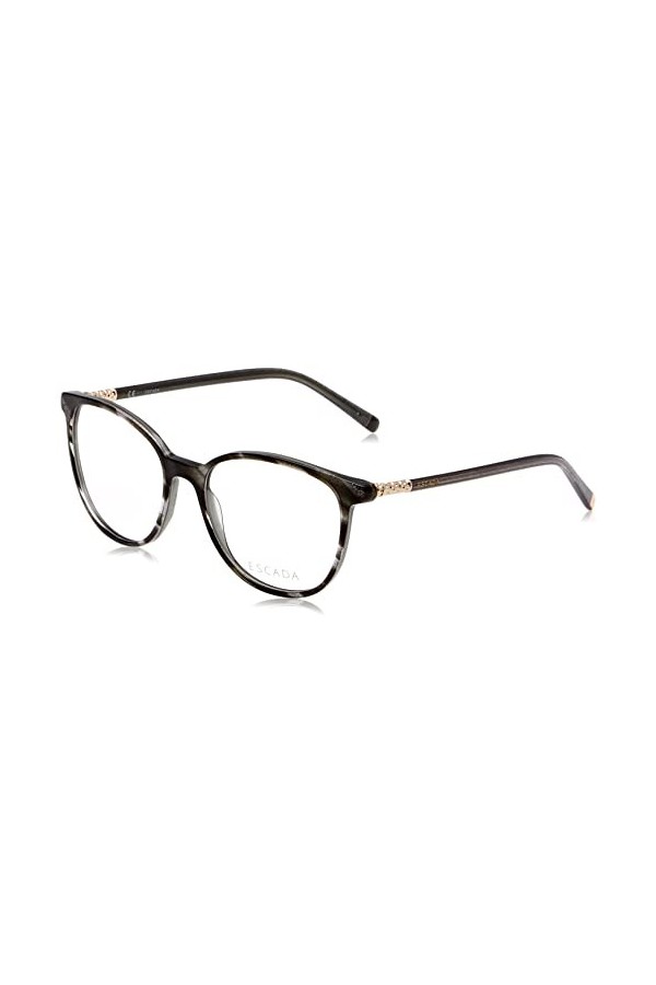 Escada Vesc59 Lunettes de Soleil, À Rayures/Noir/Gris, 54 Femme