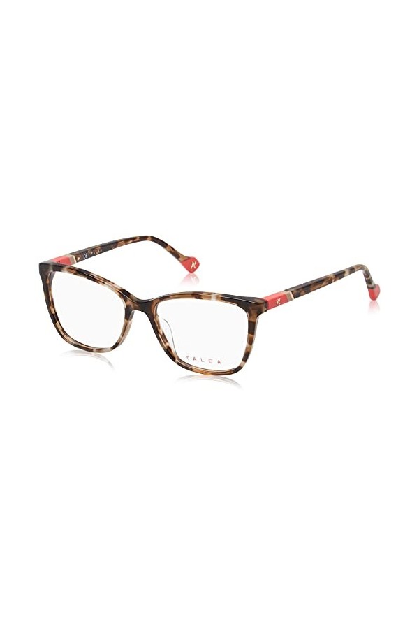 YALEA Vya008 Lunettes de Soleil, Bleu Shiny Medium Havana , 54 Femme