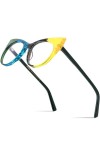 HCHES Lunettes en acétate multicolores monture femmes lunettes oeil de chat lunettes oeil de chat, 4, taille unique