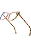 HCHES Lunettes en acétate multicolores monture femmes lunettes oeil de chat lunettes oeil de chat, 4, taille unique