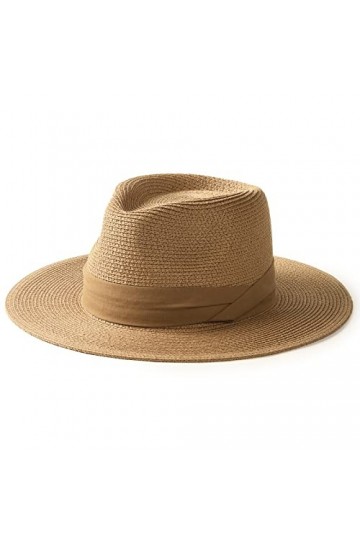 FURTALK Panama Unisexe Chapeau de Paille à Larges Bords Chapeau de Soleil pour Femmes et Hommes Chapeau de Paille Ajustable