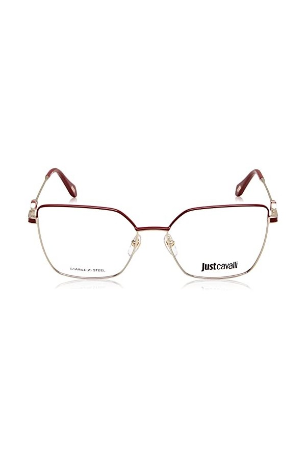 Just Cavalli Vjc013 Lunettes de Soleil, Light Gold W/Coloured Parts, 55 Femme