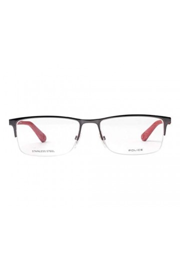 Police Pitch 1 Sunglasses, Metalisiert Aluminium-Matt Ziegelfarben-Rot, XL Unisex