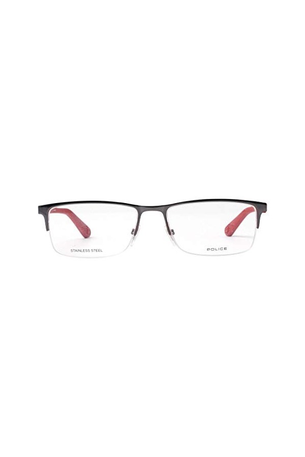 Police Pitch 1 Sunglasses, Metalisiert Aluminium-Matt Ziegelfarben-Rot, XL Unisex