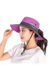 VICSPORT Femmes Chapeau De Soleil Large Bord Seau Mesh Boonie Chapeaux Pêche en Plein Air Protection UV