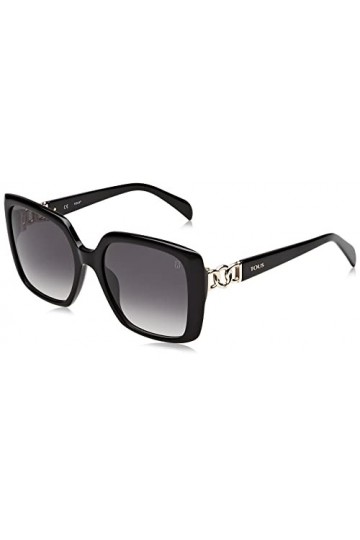 TOUS Stob52 Lunettes de Soleil, Noir Brillant, 56 Femme