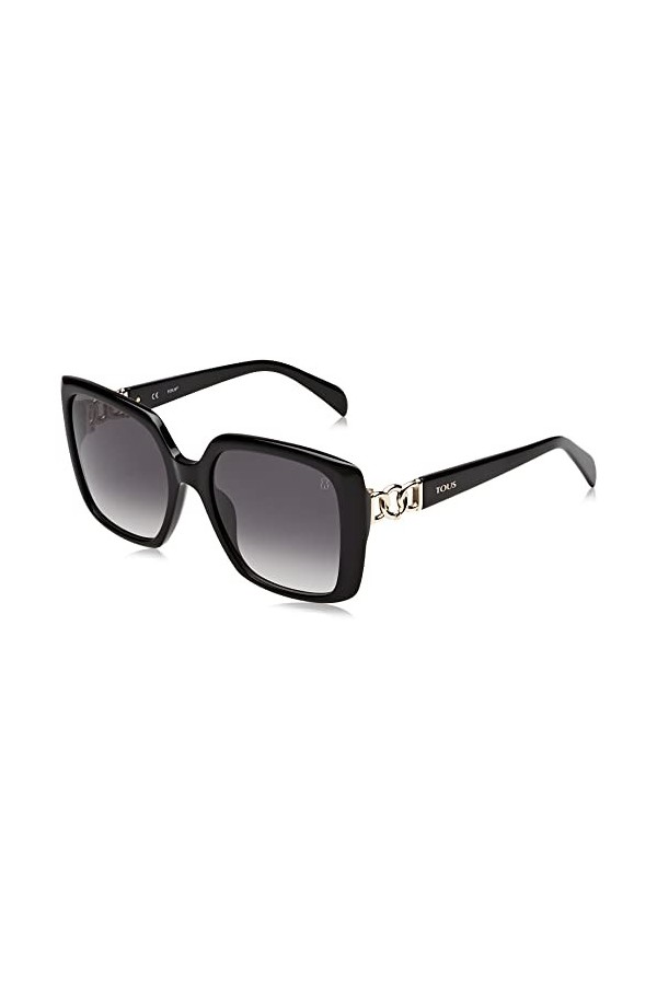 TOUS Stob52 Lunettes de Soleil, Noir Brillant, 56 Femme