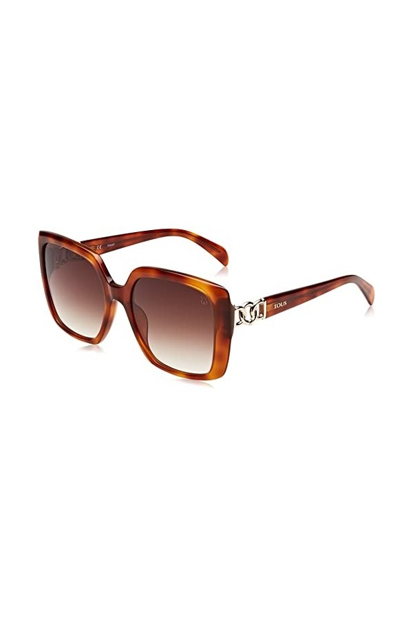 TOUS Stob52 Lunettes de Soleil, Noir Brillant, 56 Femme