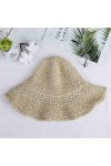 Chapeau de Paille de Femmes Plage Bonnet de Soleil Pliable Grande Dame Disquette De Papier Tresse Large Bord pour Voyage Déco