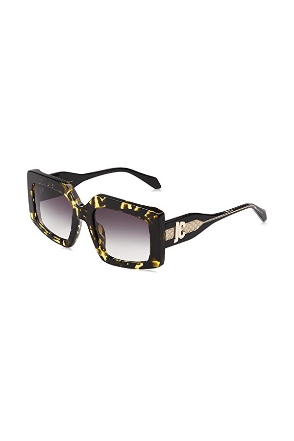 Just Cavalli SJC020V Lunettes de Soleil, Jaune/Noir Havane, 54 Femme