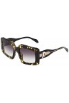 Just Cavalli SJC020V Lunettes de Soleil, Jaune/Noir Havane, 54 Femme