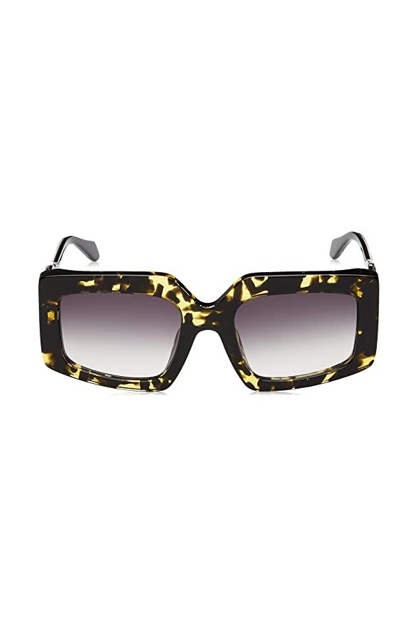 Just Cavalli SJC020V Lunettes de Soleil, Jaune/Noir Havane, 54 Femme
