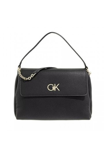 Calvin Klein Sac Femme Re-Lock Tote Flap Fermeture Éclair, Noir Ck Black , Taille Standard