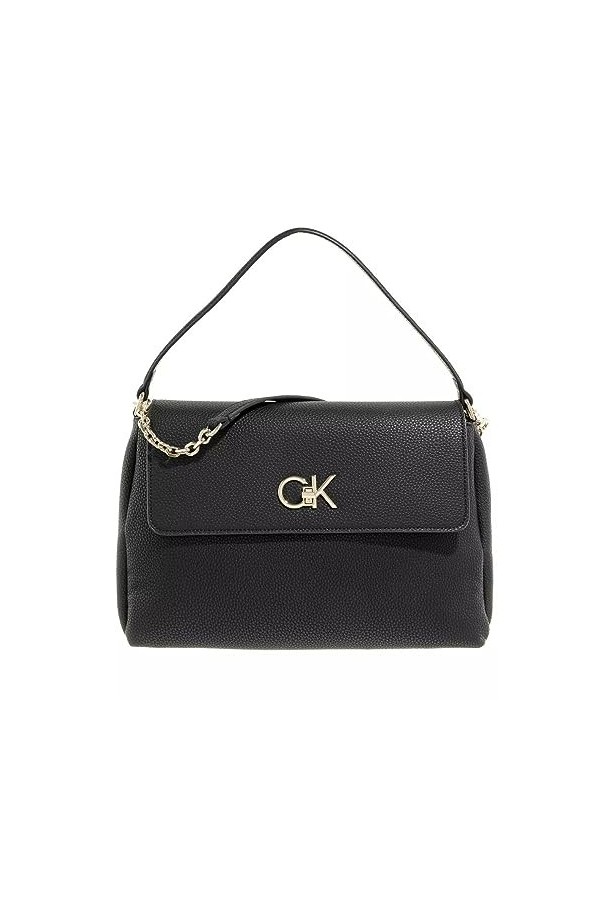 Calvin Klein Sac Femme Re-Lock Tote Flap Fermeture Éclair, Noir Ck Black , Taille Standard