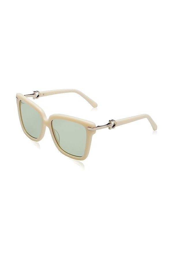 Salvatore Ferragamo Sf1085s Sunglasses, 103 Ivory, 57 Unisex