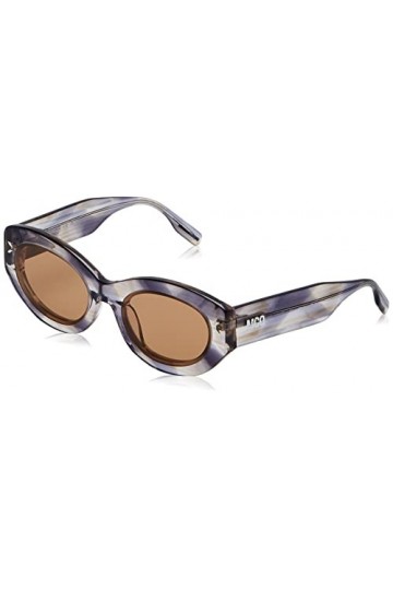 Alexander McQueen Mq0324s Lunettes de Soleil, Havana-Havana, 55 Femme