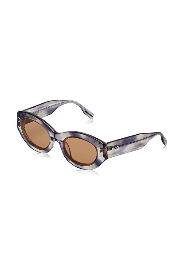Alexander McQueen Mq0324s Lunettes de Soleil, Havana-Havana, 55 Femme