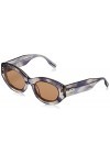 Alexander McQueen Mq0324s Lunettes de Soleil, Havana-Havana, 55 Femme
