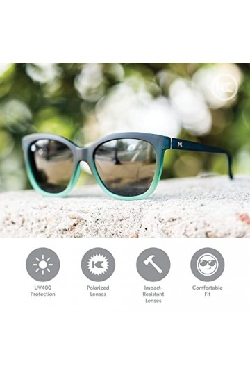 Knockaround Deja Views Lunettes de soleil polarisées, protection UV400 complète, Marée montante, Taille unique