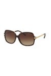 Michael Kors MK2024 ADRIANNA II Square 310613 57M Dark Tortoise/Brown Gradient Sunglasses For Women +FREE Complimentary Eyewe