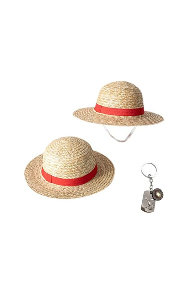 Chapeau de paille une pièce - Chapeau de soleil et pendentif clé, original, S/L