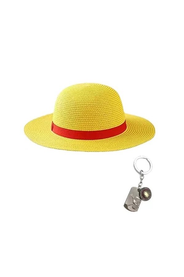 Chapeau de paille une pièce - Chapeau de soleil et pendentif clé, original, S/L