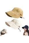 MAIMiao Chapeau de Protection UV sans Maquillage,Chapeau de Soleil pour Femmes,Chapeau de Soleil UPF50+ pour Femmes A-2pcs 