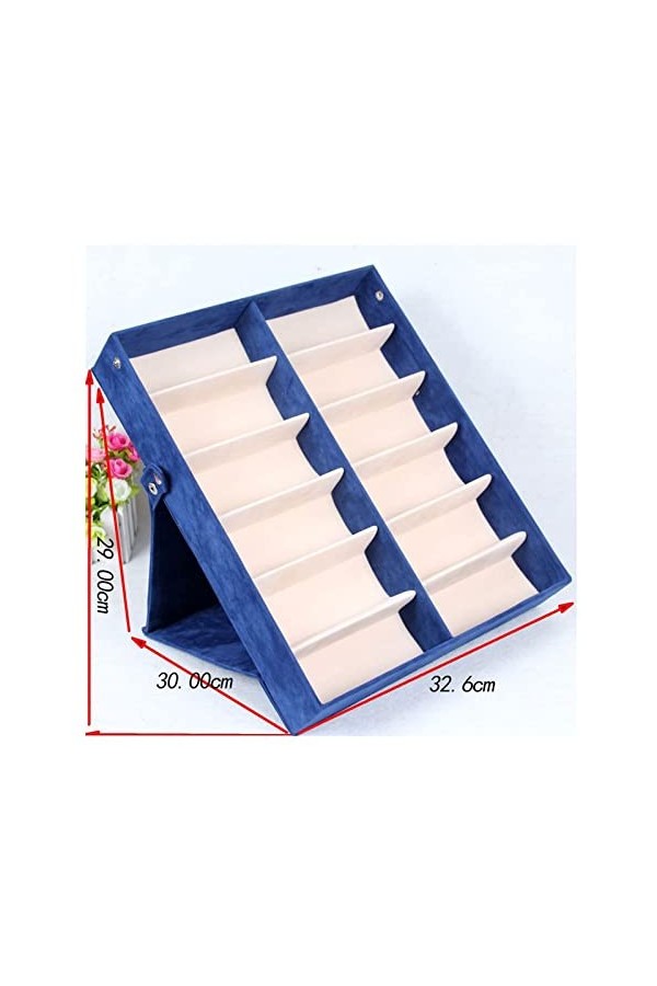 Support de Lunettes de Soleil Plateau de Lunettes Debout Vitrine de Lunettes de Soleil Boîte de Rangement de Lunettes 12 empl