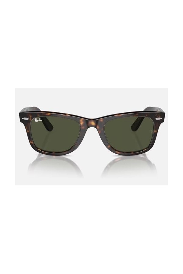 RayBan Wayfarer RB2140 902 50 Tortoise/vert cristal, Tortue/vert classique G-15, 50 cm