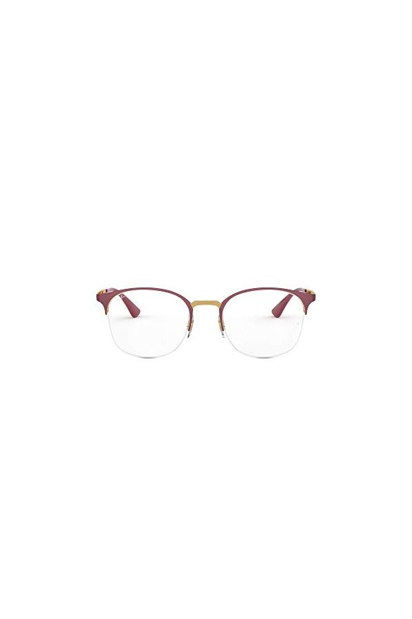 Ray-Ban 0rx 6422 3007 49 Lunettes de Soleil, Or Pink Gold on Top Matte Bordeaux , Femme