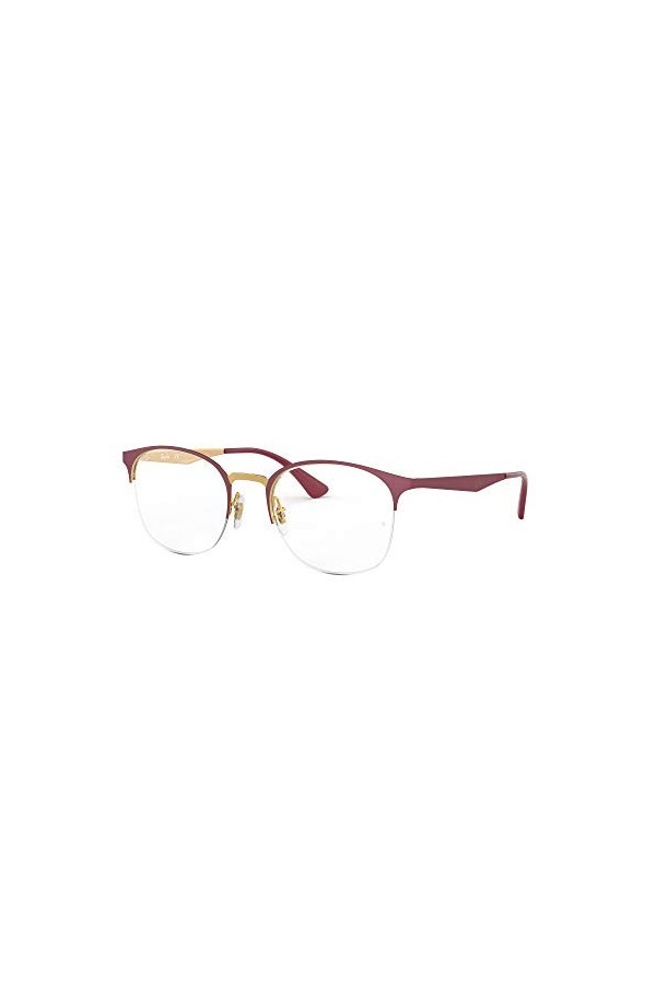 Ray-Ban 0rx 6422 3007 49 Lunettes de Soleil, Or Pink Gold on Top Matte Bordeaux , Femme