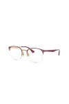 Ray-Ban 0rx 6422 3007 49 Lunettes de Soleil, Or Pink Gold on Top Matte Bordeaux , Femme